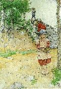 Carl Larsson vid kallaren Spain oil painting artist